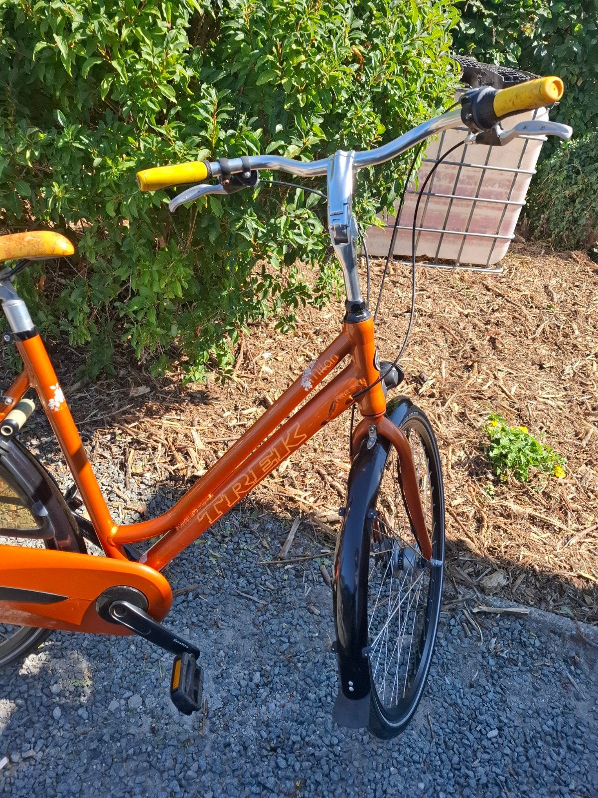 damesfiets trek milan bloemen motief, Fietsen en Brommers, Ophalen