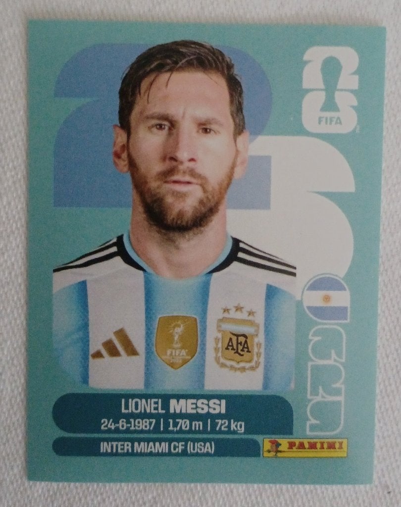 Sticker Lionel Messi - WK 2026, Ophalen of Verzenden, Zo goed als nieuw, Sticker