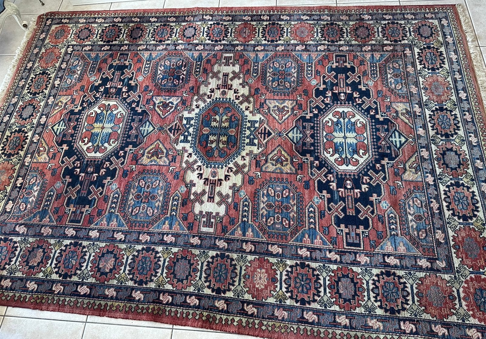 Tapijt Louis De Poortere Kadjar 298 x 201, Huis en Inrichting, Stoffering | Tapijten en Vloerkleden, Ophalen, Gebruikt, 200 cm of meer