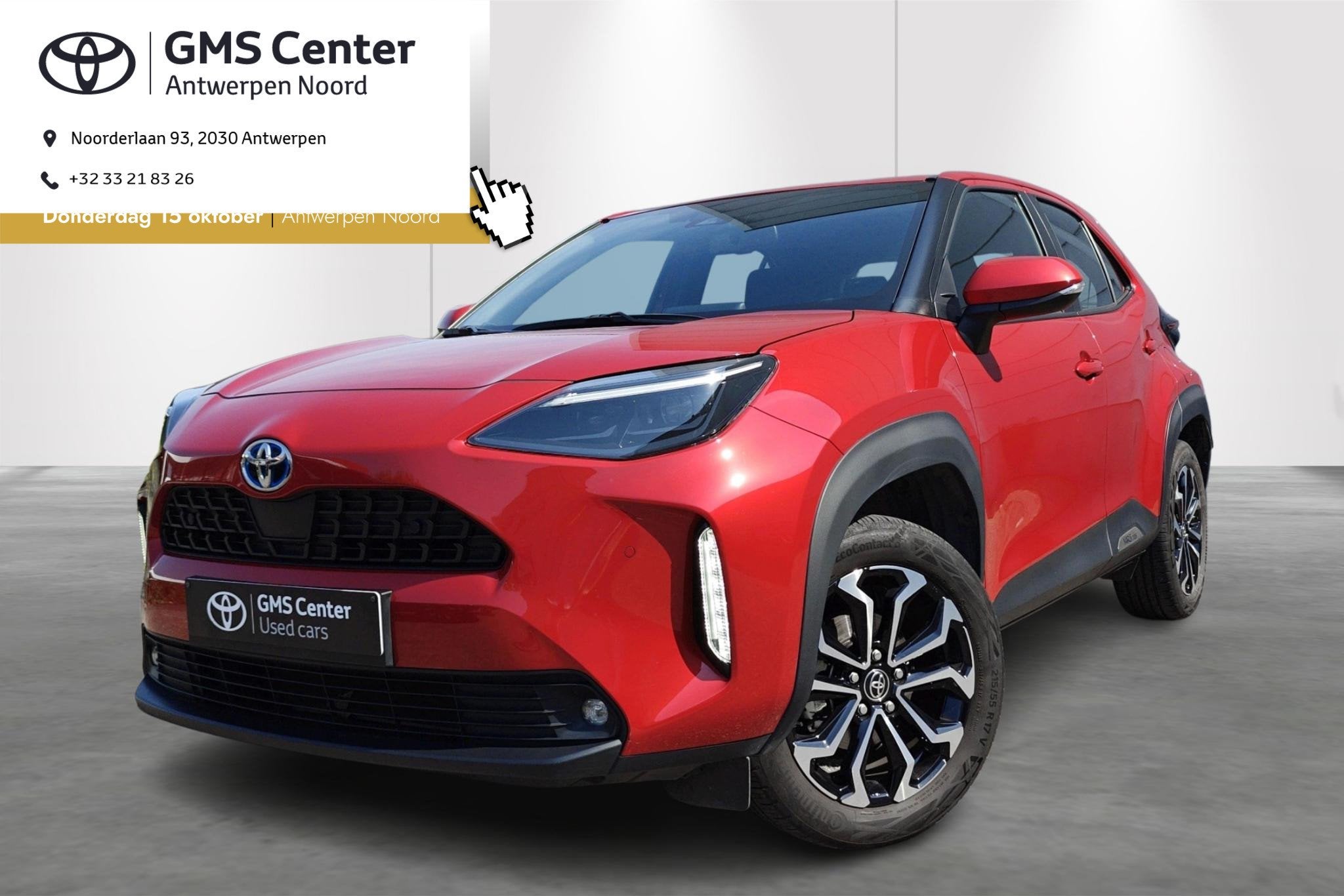 Toyota Yaris Cross 1.5 VVT-ie Hybrid Dynamic Plus CVT + Comf, Rouge, Achat, 750 kg, 116 ch