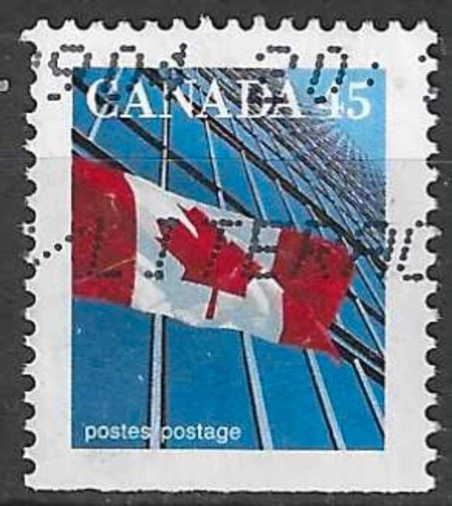 Canada 1995 - Yvert 1416a - Drapeau national canadien (ST), Envoi, Affranchi