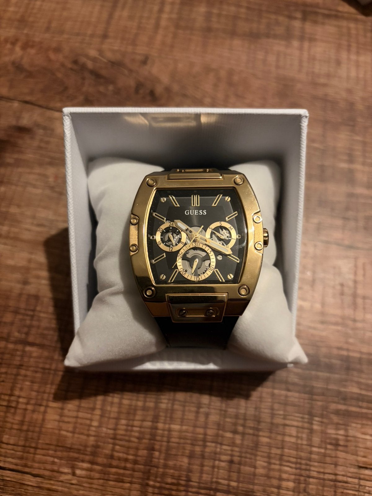Guess Pheonix Chronograph - Black, Handtassen en Accessoires, Ophalen of Verzenden, Zo goed als nieuw, Polshorloge, Overige merken