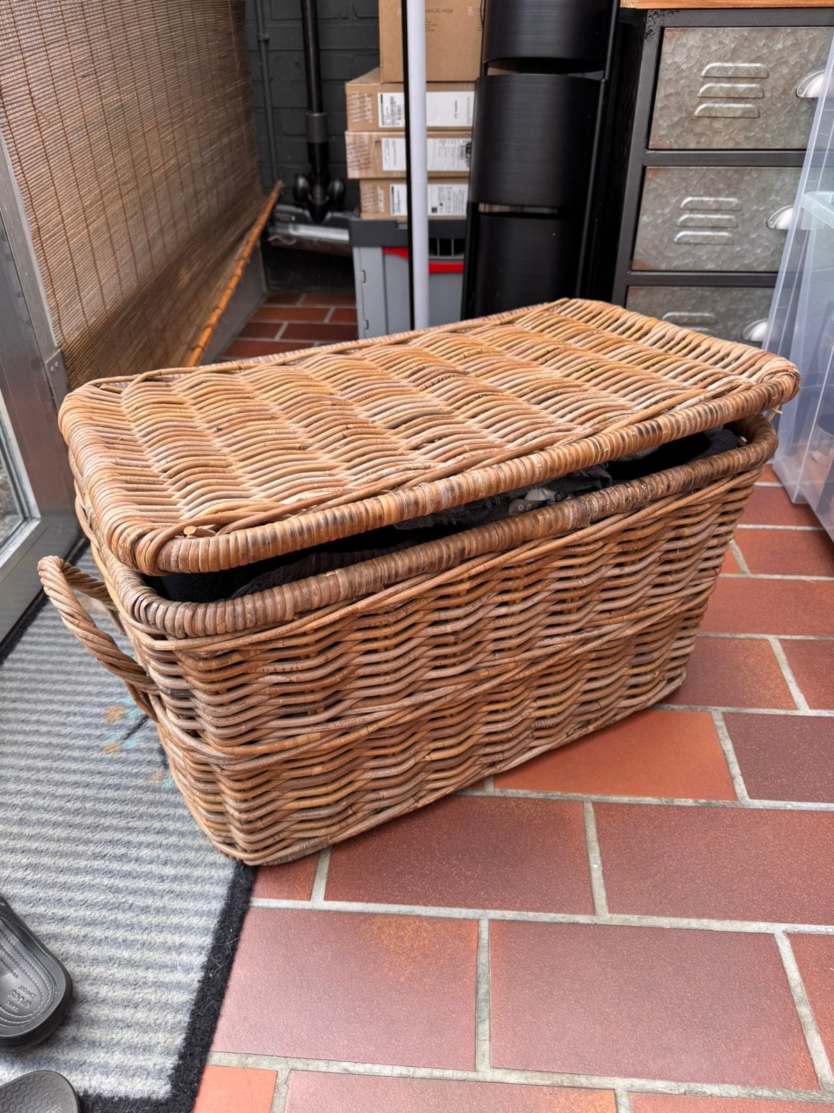 Rieten mand 70cm x 35cm, Huis en Inrichting, Ophalen, Gebruikt, Gevlochten, Mand