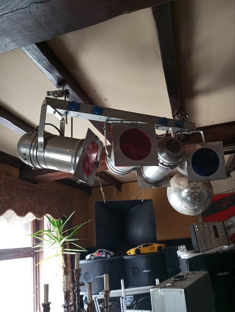 Par 65 chrome lampen,, Ophalen, Zo goed als nieuw, Licht, Kleur