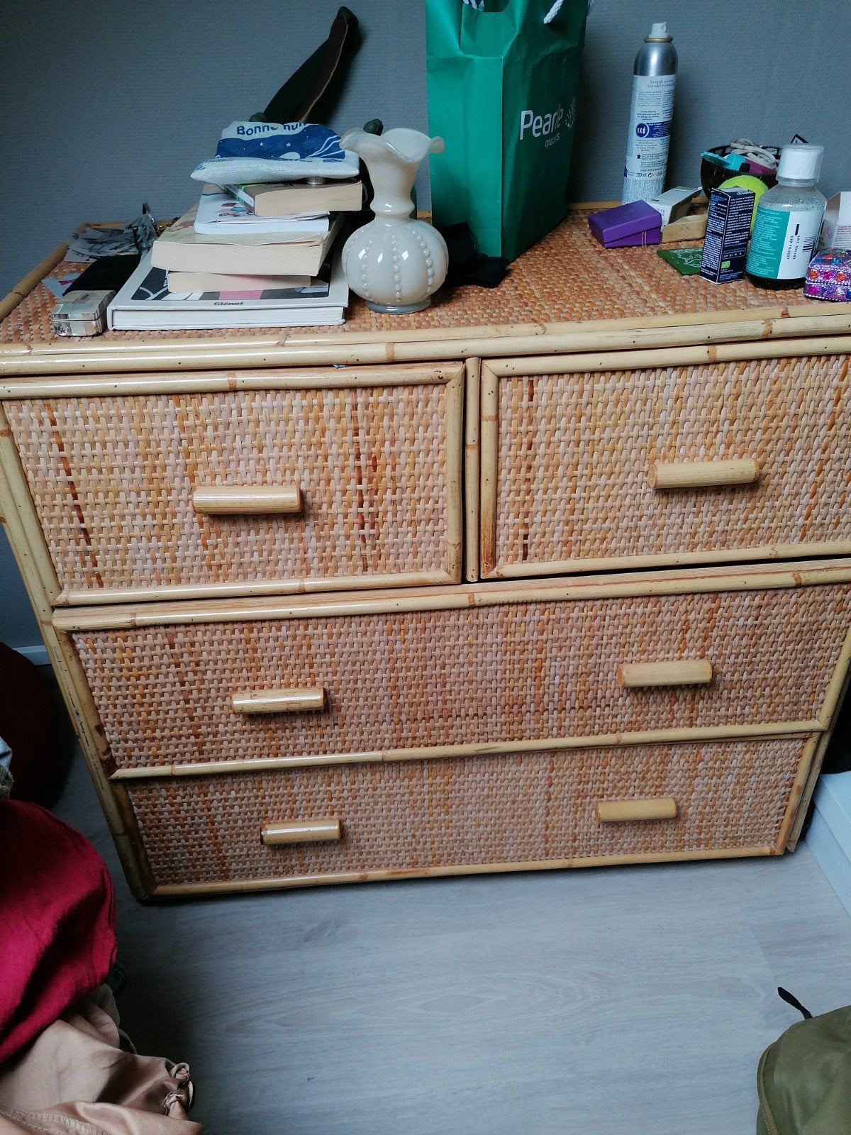 Commode en rotin vintage, Enlèvement