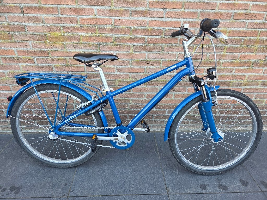 Jongensfiets b- twin 24inch als nieuw, Fietsen en Brommers, Ophalen, 24 inch, Velgrem, Zo goed als nieuw