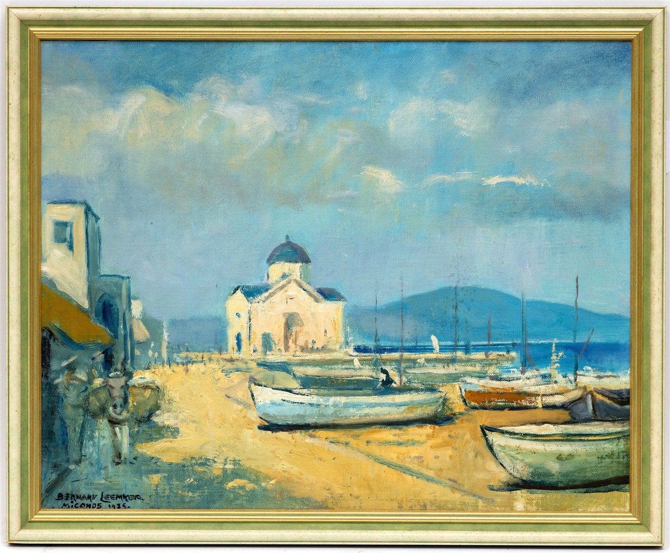 Bernard Leemker (1899-1990) - Miconos (1935), Ophalen of Verzenden, Gedateerd, Olieverf, Doek