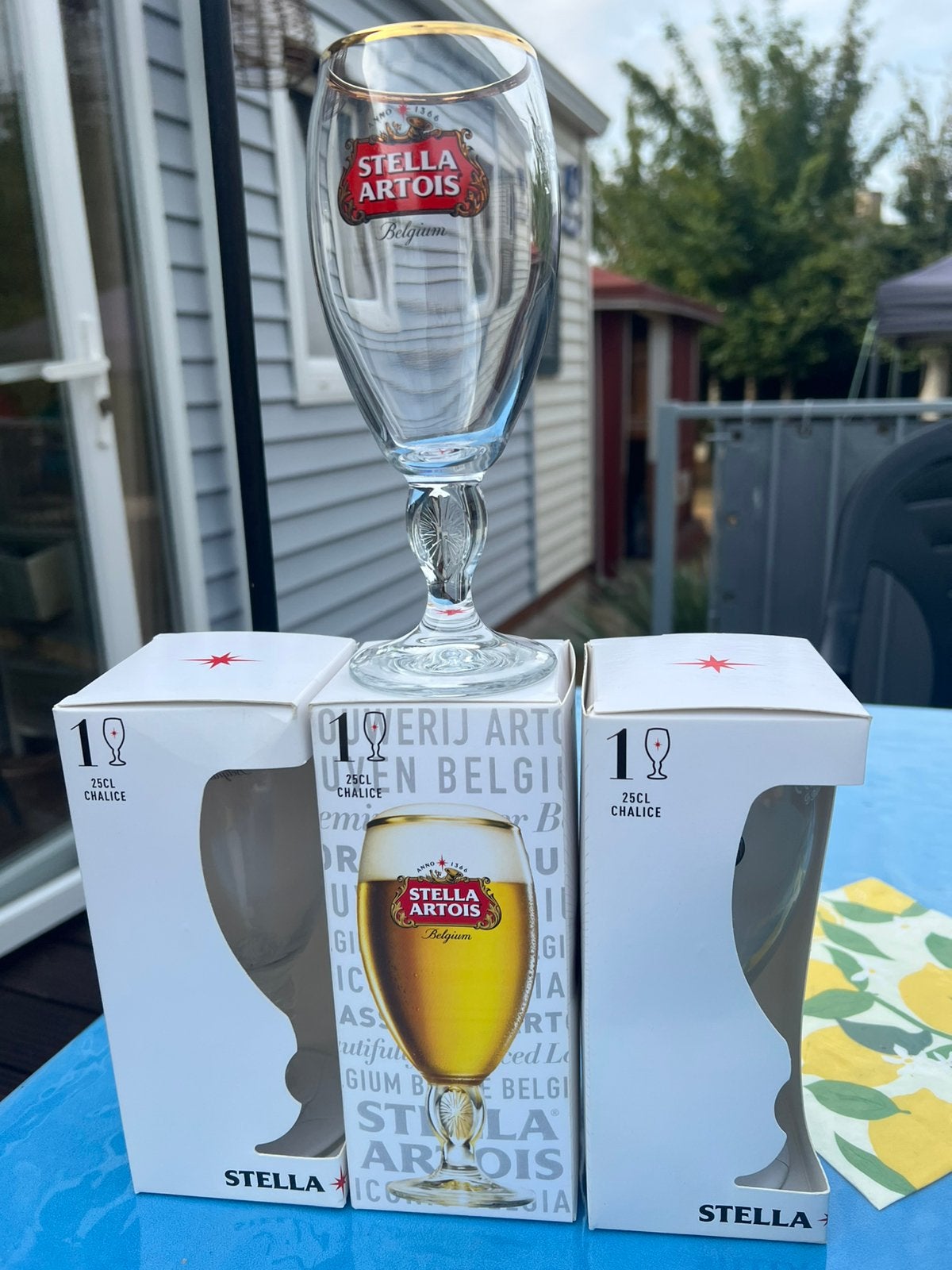 Te koop stella artois glas, Verzamelen, Glas en Drinkglazen, Ophalen, Zo goed als nieuw