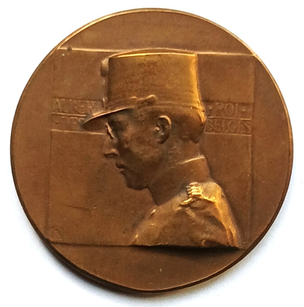 Médaille PATRIA 1914, rare, Albert Roi de Belges, Enlèvement ou Envoi, Autres matériaux