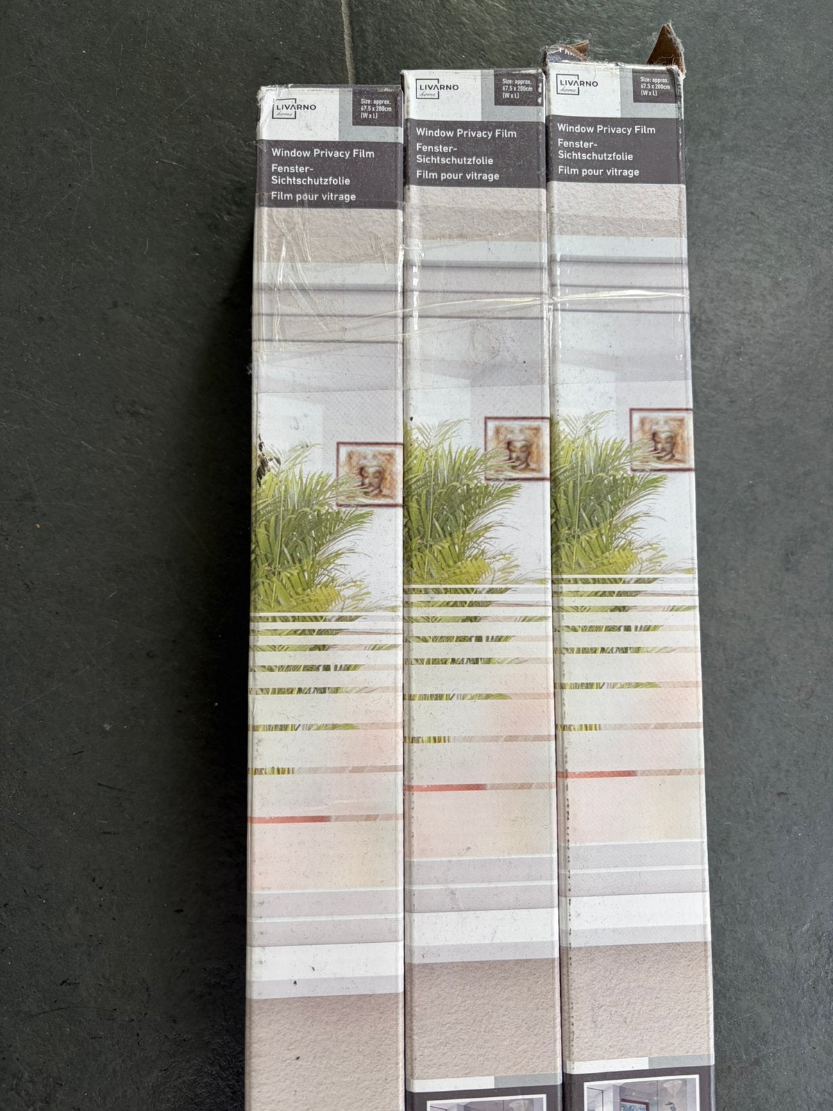 3 nieuwe rollen Raamfolie 67,5 x 200 cm voor privacy, Huis en Inrichting, Overige materialen, 200 cm, Ophalen of Verzenden, Lichtdoorlatend