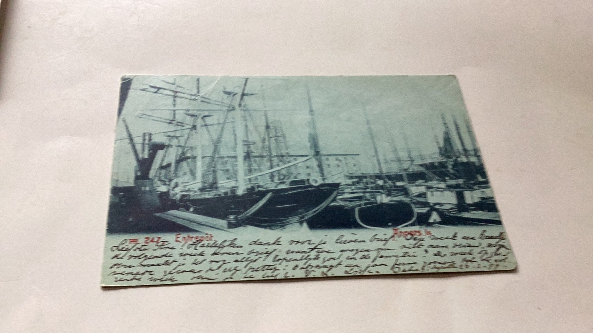 Anoers Entrendt met een schip en postzegel 1899, Ophalen of Verzenden, Gelopen
