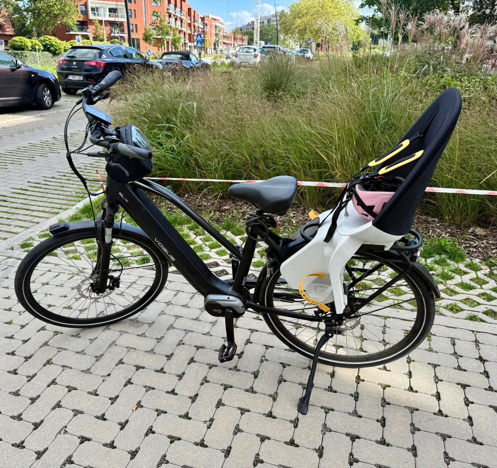 Vélo électrique Vogue SLX - Électriq grosse batterie + siège, Enlèvement, Comme neuf, 50 km par batterie ou plus
