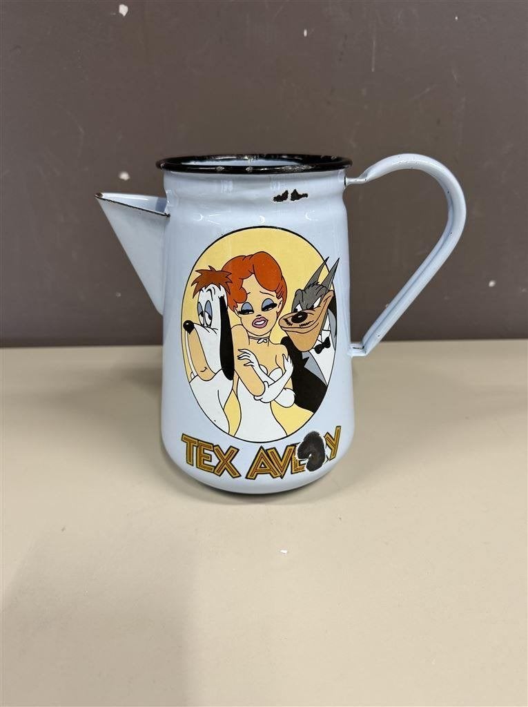 Thee pot - Tex Avery - Demons & Merveilles 1996 metalen thee, Maison & Meubles, Cuisine | Vaisselle, Enlèvement ou Envoi, Comme neuf