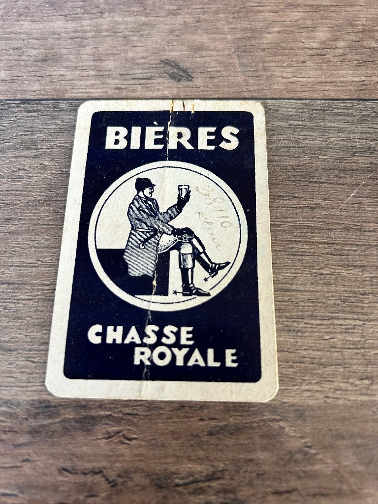 1 speelkaart brouwerij chasse royale brussel, Collections, Enlèvement ou Envoi, Utilisé, Carte(s) à jouer