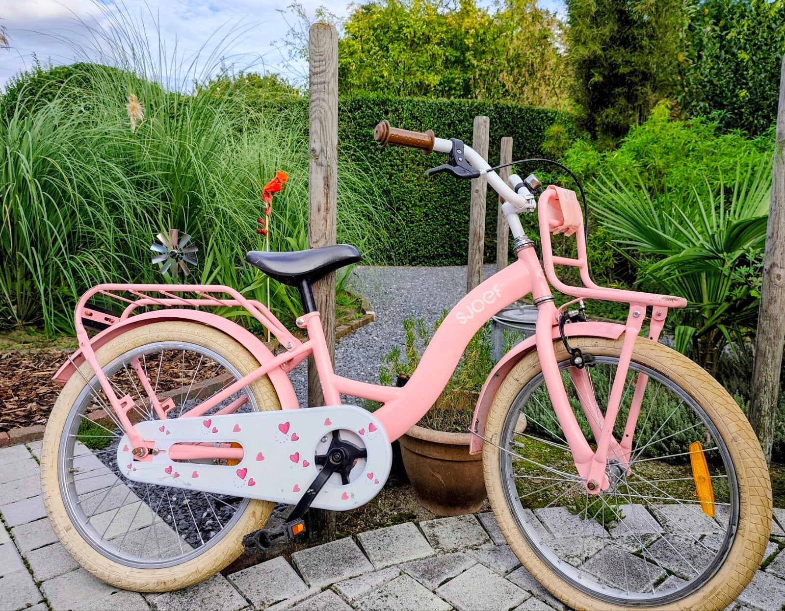 Roze meisjesfiets. 20 inch., Enlèvement, Frein à rétropédalage, 16 à 20 pouces, Sjoof