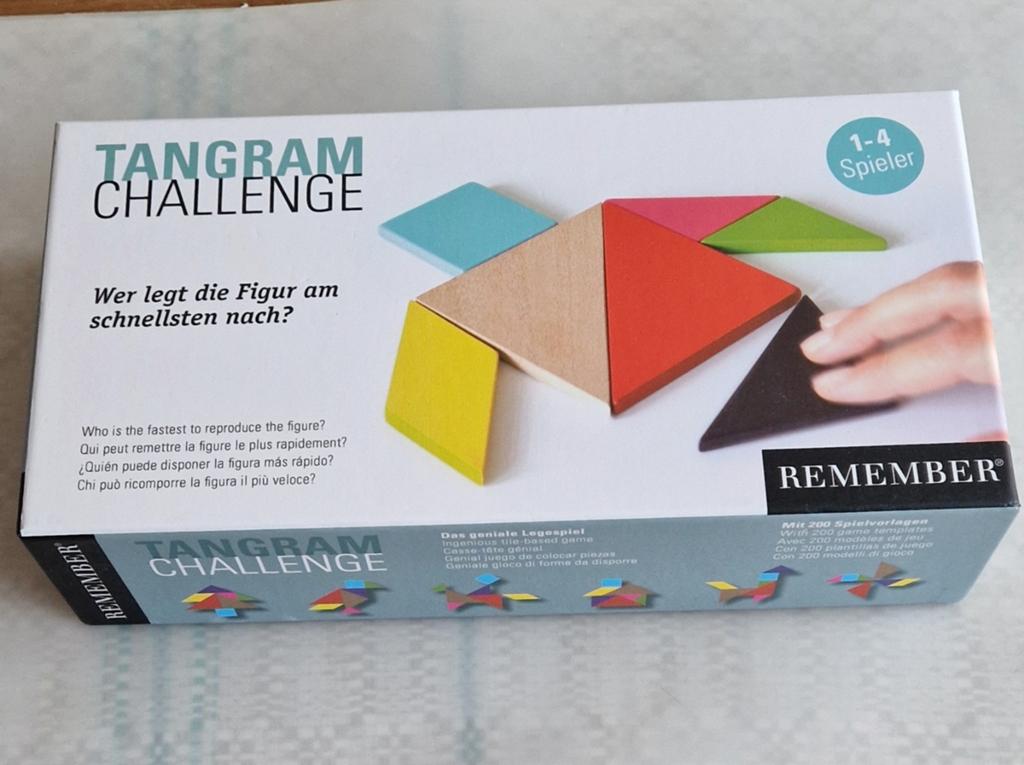 Remember TG1 Tangram Challenge Wooden Card Game for Kids and, Ophalen