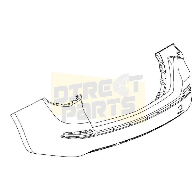 Opel Grandland X (11/17-8/21) achterbumper (Zwart) (Bij PDC-, Neuf, Arrière, -, Opel