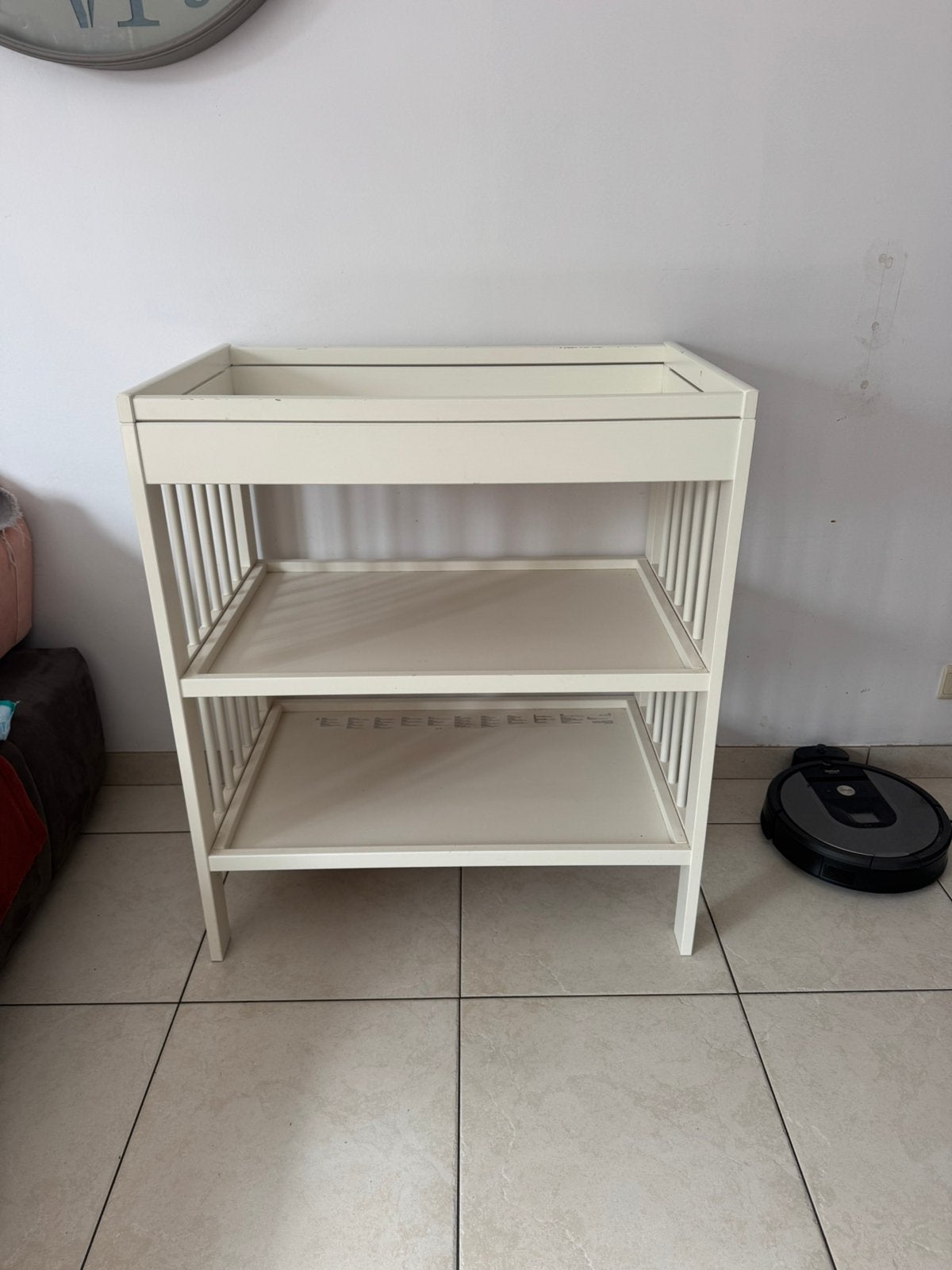 witte verschoontafel in goede staat, Kinderen en Baby's, Ophalen, Gebruikt, Opstaande rand, 90 tot 105 cm