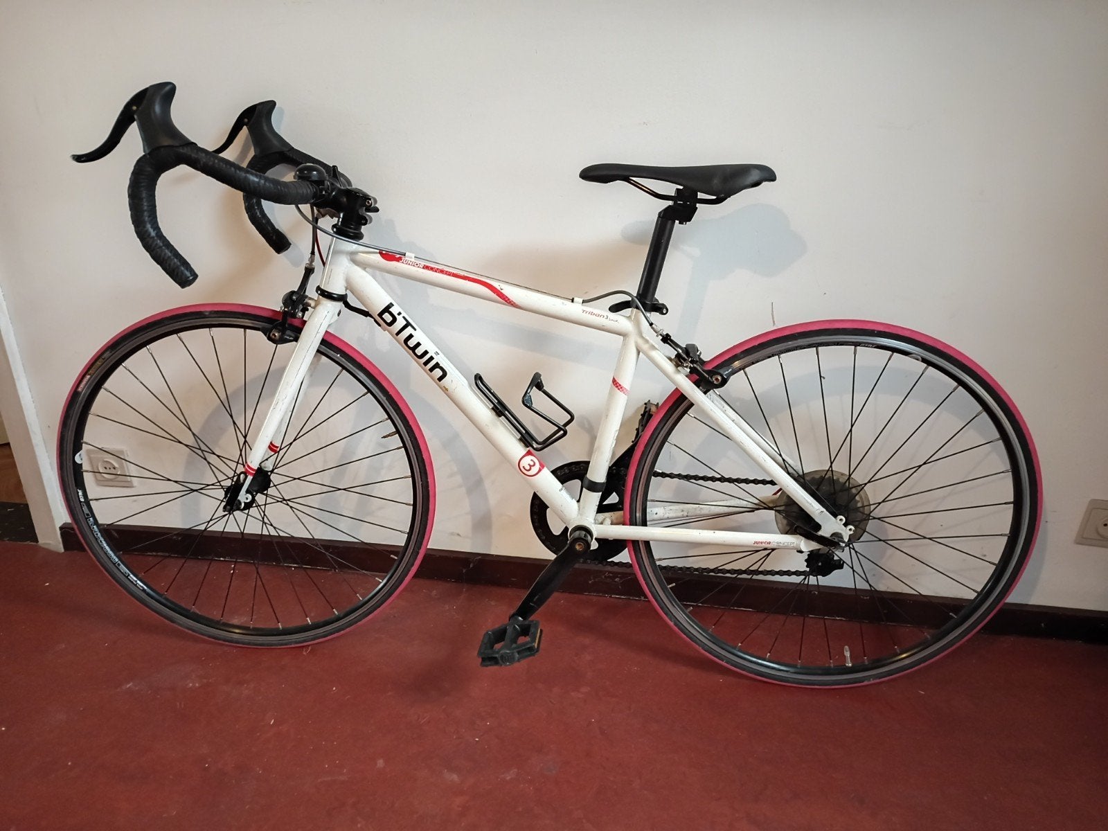 Triban 3 junior 24" koersfiets racefiets, Fietsen en Brommers, Minder dan 10 versnellingen, Gebruikt, Aluminium, Minder dan 49 cm