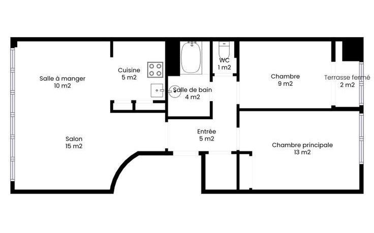 BEL APPARTEMENT 2 CH AVEC ASCENSEUR PROCHE GARE DU MIDI, Ophalen, Zo goed als nieuw