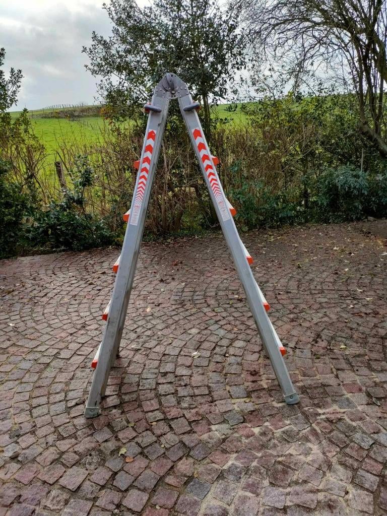 Ladder WAKU 4 x 6 Telescoopladder, Doe-het-zelf en Bouw, Ophalen, Zo goed als nieuw, Ladder, 4 meter of meer