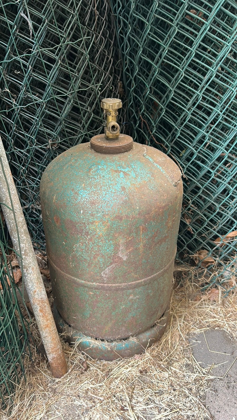 Oude gasfles, Caravans en Kamperen, Overige Caravans en Kamperen, Ophalen, Gebruikt