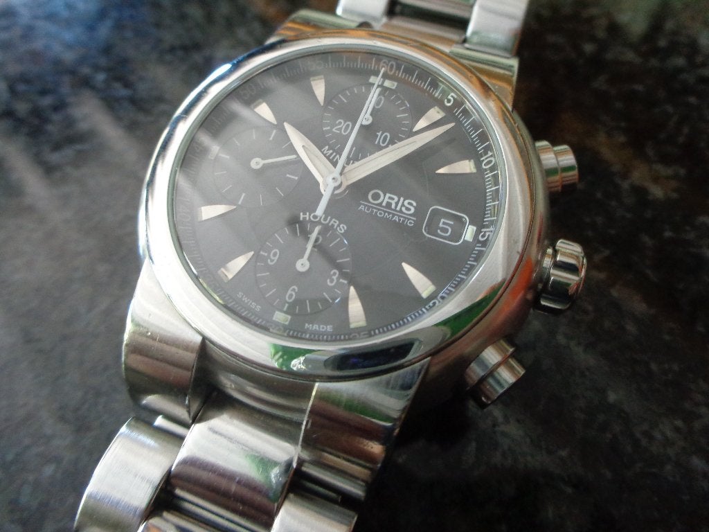 ORIS Chronograph TT1, Handtassen en Accessoires, Horloges | Heren, Ophalen of Verzenden, Staal, Staal, Rolex