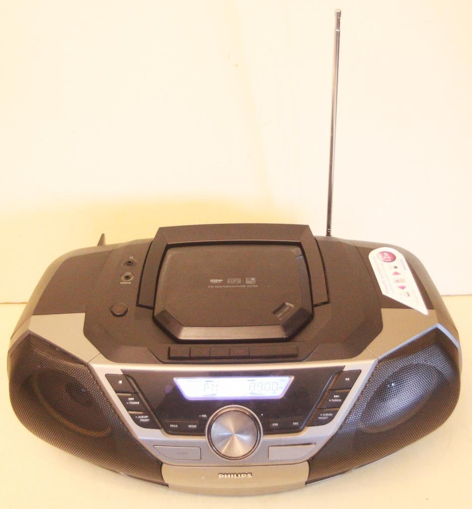 Philips Stereo Radio - CD - Cassette Recorder / Soundmachine, Philips, Draagbaar, Ophalen of Verzenden, Tuner of Radio