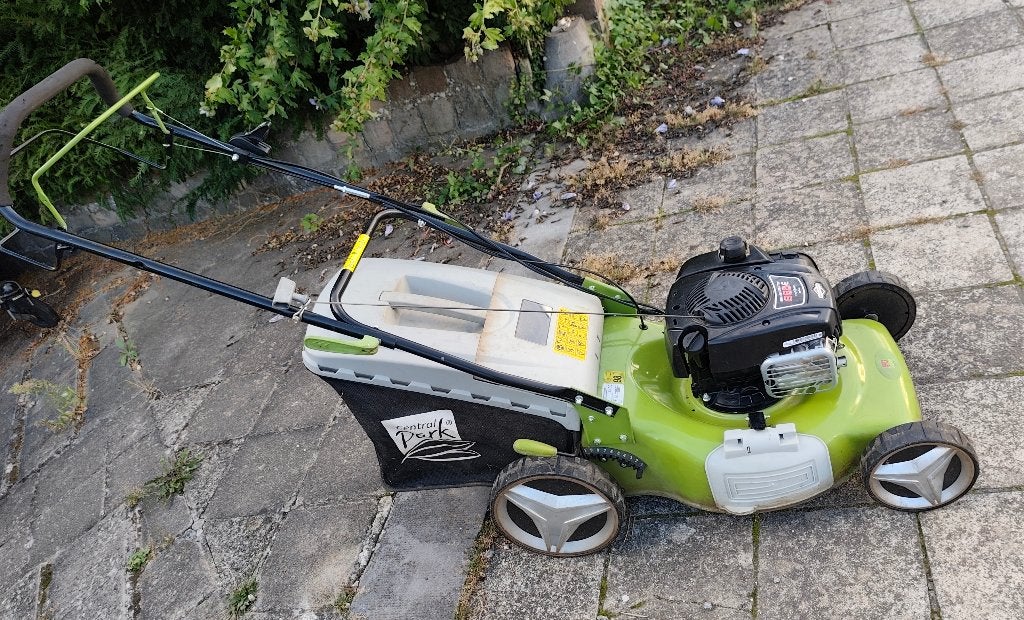 Tondeuse autotractée Central Park 150cc, Ophalen, Gebruikt, Benzine-grasmaaier, Opvangbak