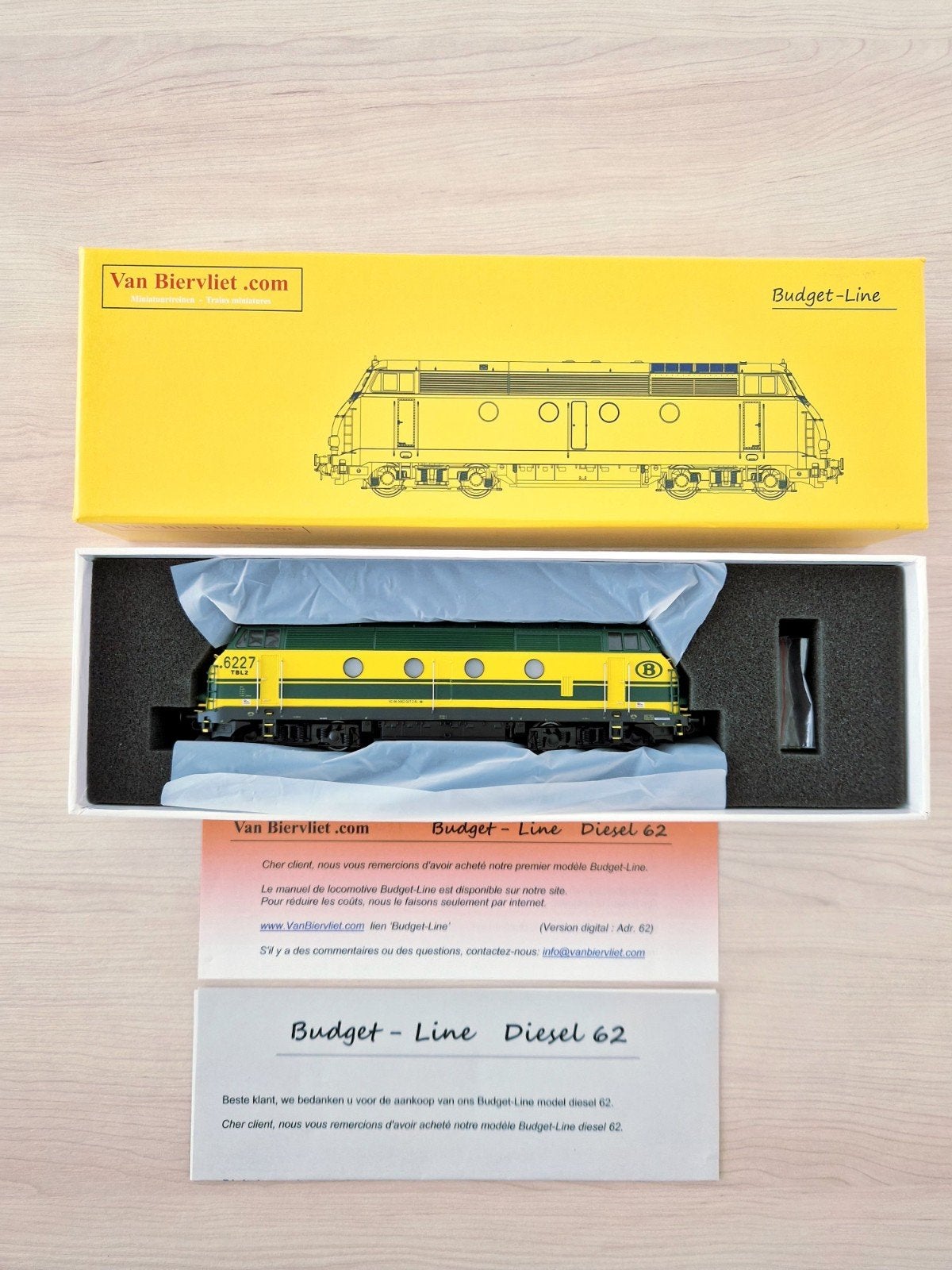 Van Biervliet, Diesel 6227 SNCB, MFX audio numérique AC, Hobby & Loisirs créatifs, Trains miniatures | HO, Neuf, Autres marques
