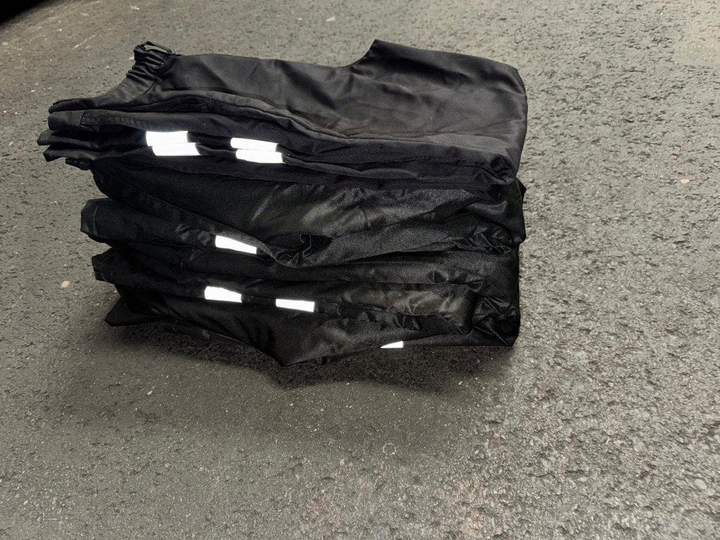 Pantalon de travail + bandes réfléchissantes (taille 52-54), Bricolage & Construction, Vêtements de sécurité, Comme neuf, Enlèvement ou Envoi