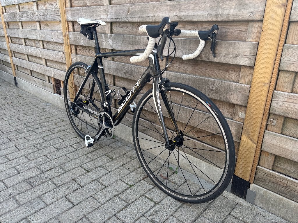 koersfiets scott full carbon volledige groepset van dura ace, Ophalen, 28 inch, Zo goed als nieuw, 15 tot 20 versnellingen