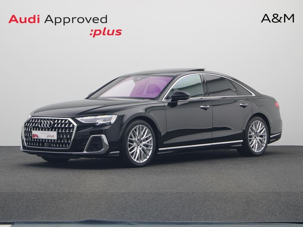 Audi A8 PHEV A8 PHEV 60 TFSI e Quattro Tiptronic (340 kW), Auto's, Audi, Automaat, Lederen bekleding, 15 g/km, Zwart