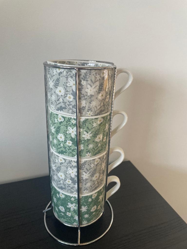 Tasses + présentoir, Huis en Inrichting, Keuken | Servies, Ophalen of Verzenden, Nieuw, Kop(pen) en/of Schotel(s)