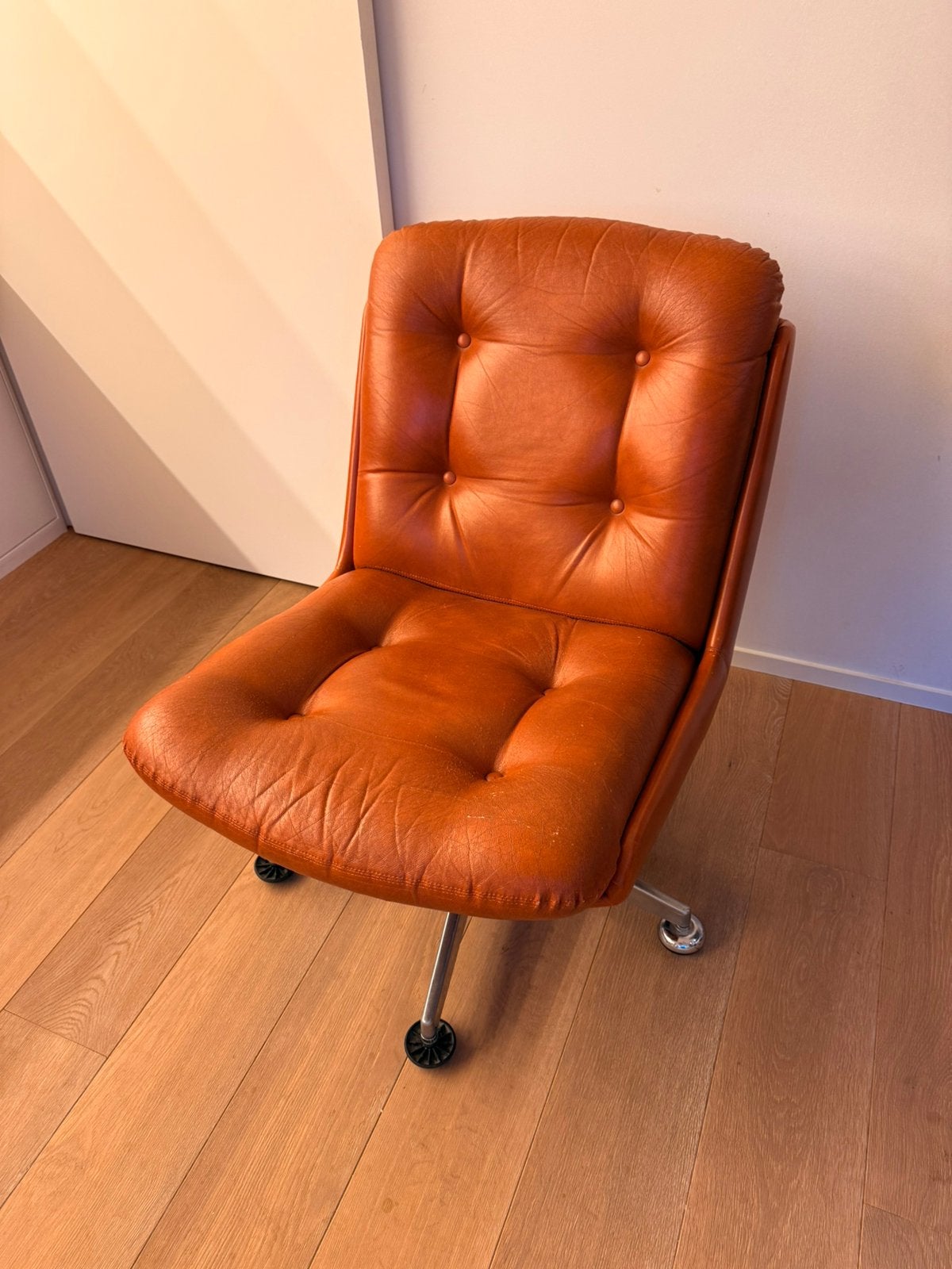 Fauteuil/draaistoel, Enlèvement, Utilisé, Cuir, Vintage