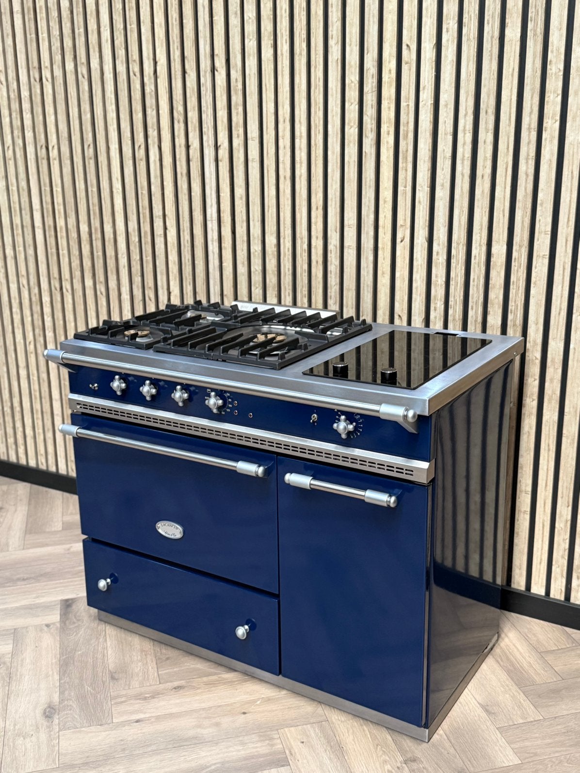 Lacanche Koningsblauw 110cm + Hete Lucht + Inductie, Ophalen of Verzenden, Grill, Elektrisch