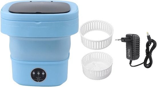 Opvouwbare mini-wasmachine blauw voor camping en reizen, Ophalen, Nieuw