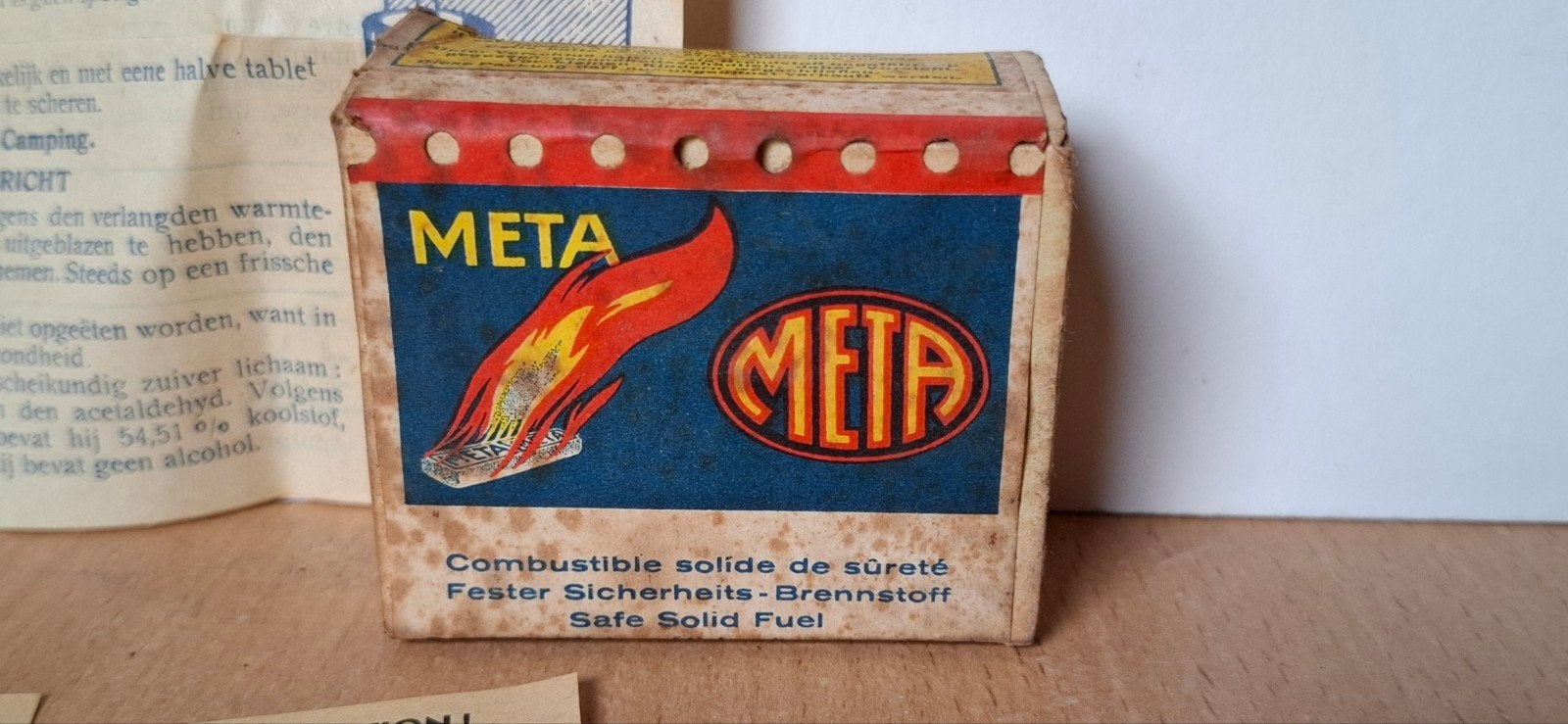 boîte à magazine publicitaire vintage Meta Plus, Collections, Enlèvement ou Envoi