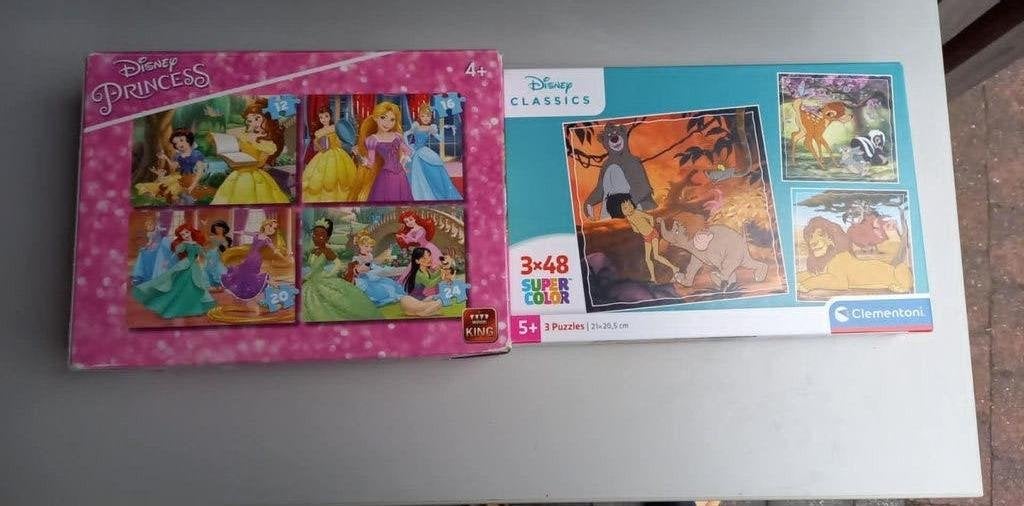 2 puzzels Disney, Kinderen en Baby's, Speelgoed | Kinderpuzzels, Ophalen, 10 tot 50 stukjes, Gebruikt, 4 tot 6 jaar