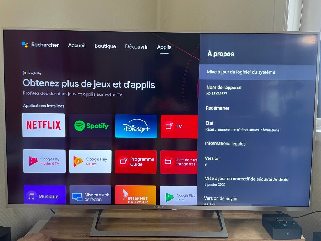 Télévision Sony Bravia 55" 4K état impeccable, LED, 120 Hz, Comme neuf, Enlèvement