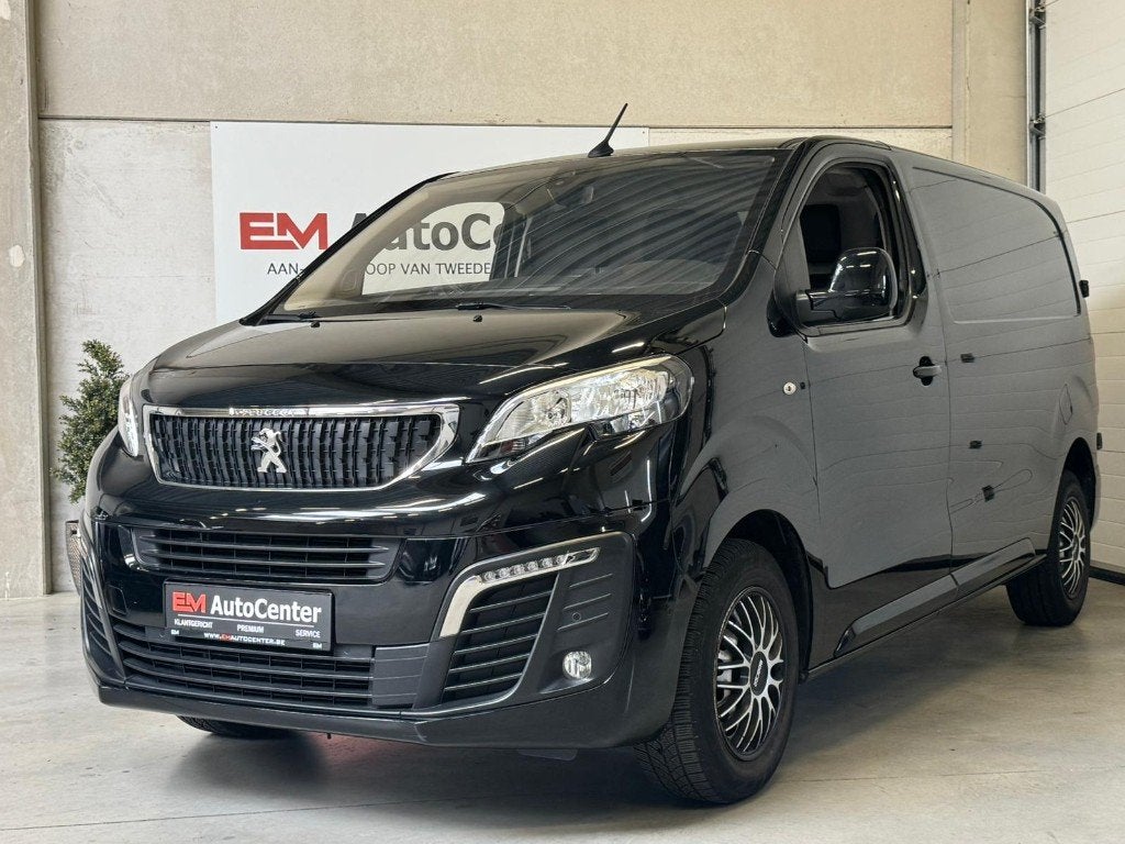 Peugeot Expert 2.0 HDI 3pl. Camera-Carplay-Ac-Dodehoek-Gps, 4 deurs, 4 cilinders, Leder en Stof, Zwart