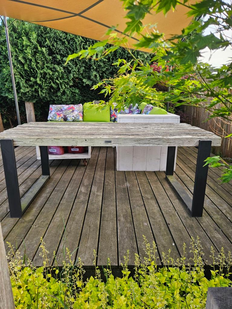 Robuuste tafel voor buiten 200x95cm, Tuin en Terras, Ophalen, Gebruikt, Rechthoekig