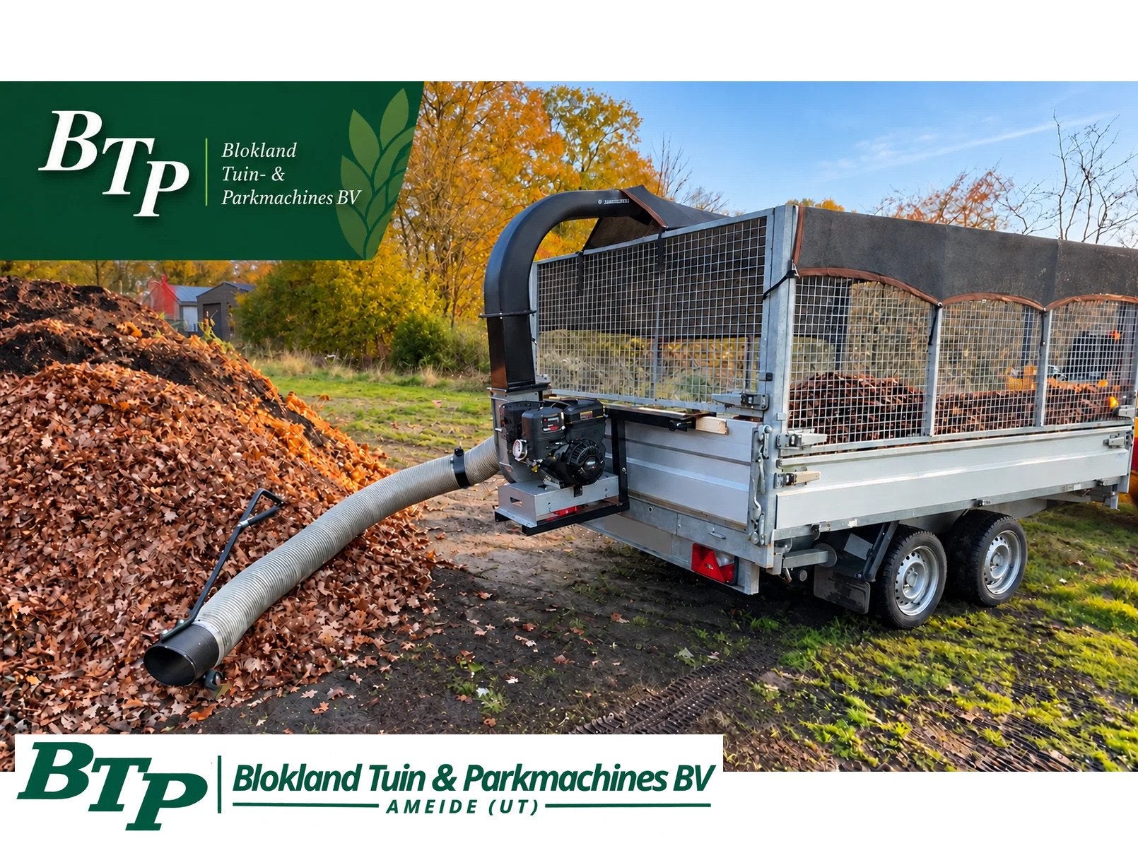Jansen Bladzuiger bladruimer LG-1300 truckloader voor de kar, Bladblazer