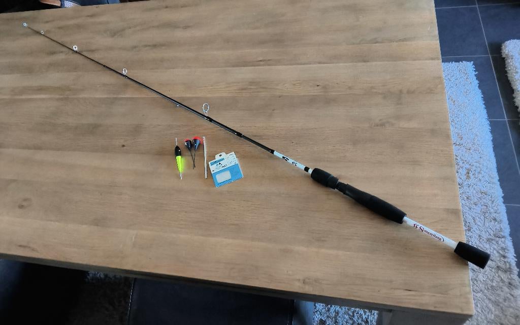 Forel hengel.dobbers.haken.6€, Watersport en Boten, Hengelsport | Algemeen, Ophalen, Zo goed als nieuw, Complete hengel