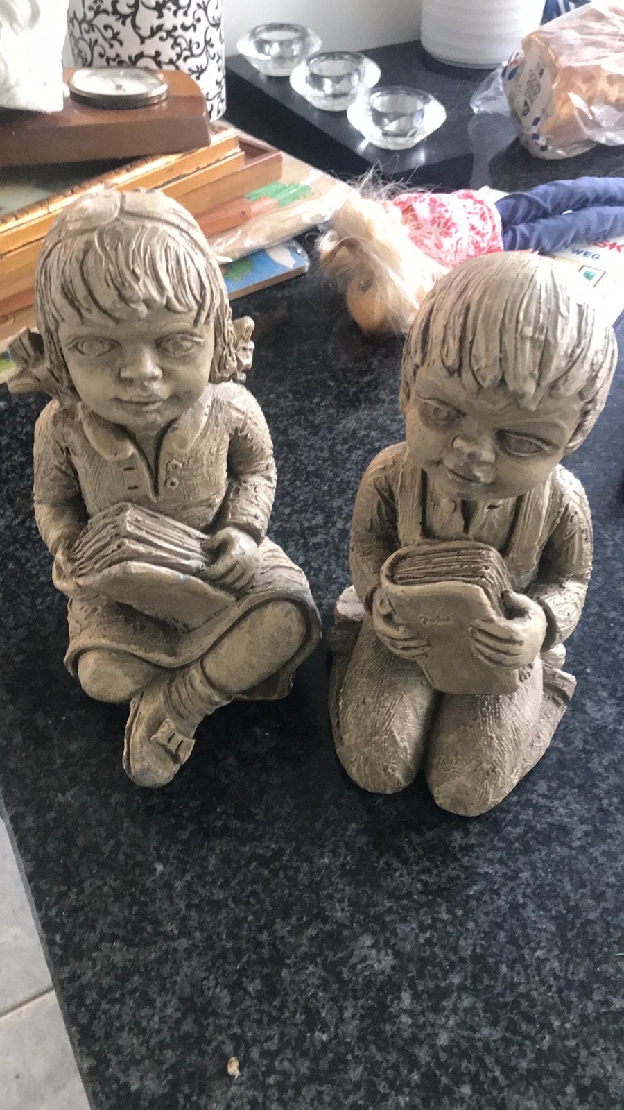 Beeld jongen meisje met boek, Verzamelen, Ophalen of Verzenden, Zo goed als nieuw