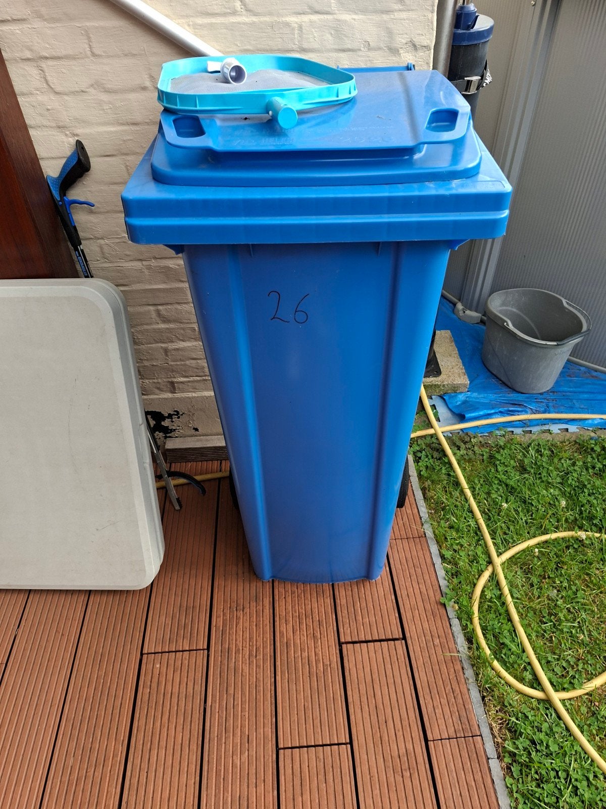 Afvalcontainer 140 liter blauw - Kliko, Maison & Meubles, Accessoires pour la Maison | Poubelles, Enlèvement
