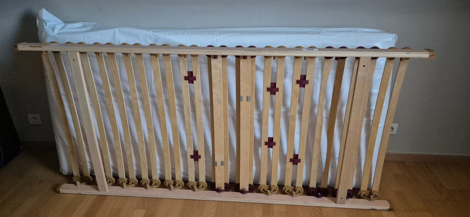 Sommier à lattes en bois de 90/200 cm pour 1 personne, desig, 90 cm, Une personne, Enlèvement, Sommier