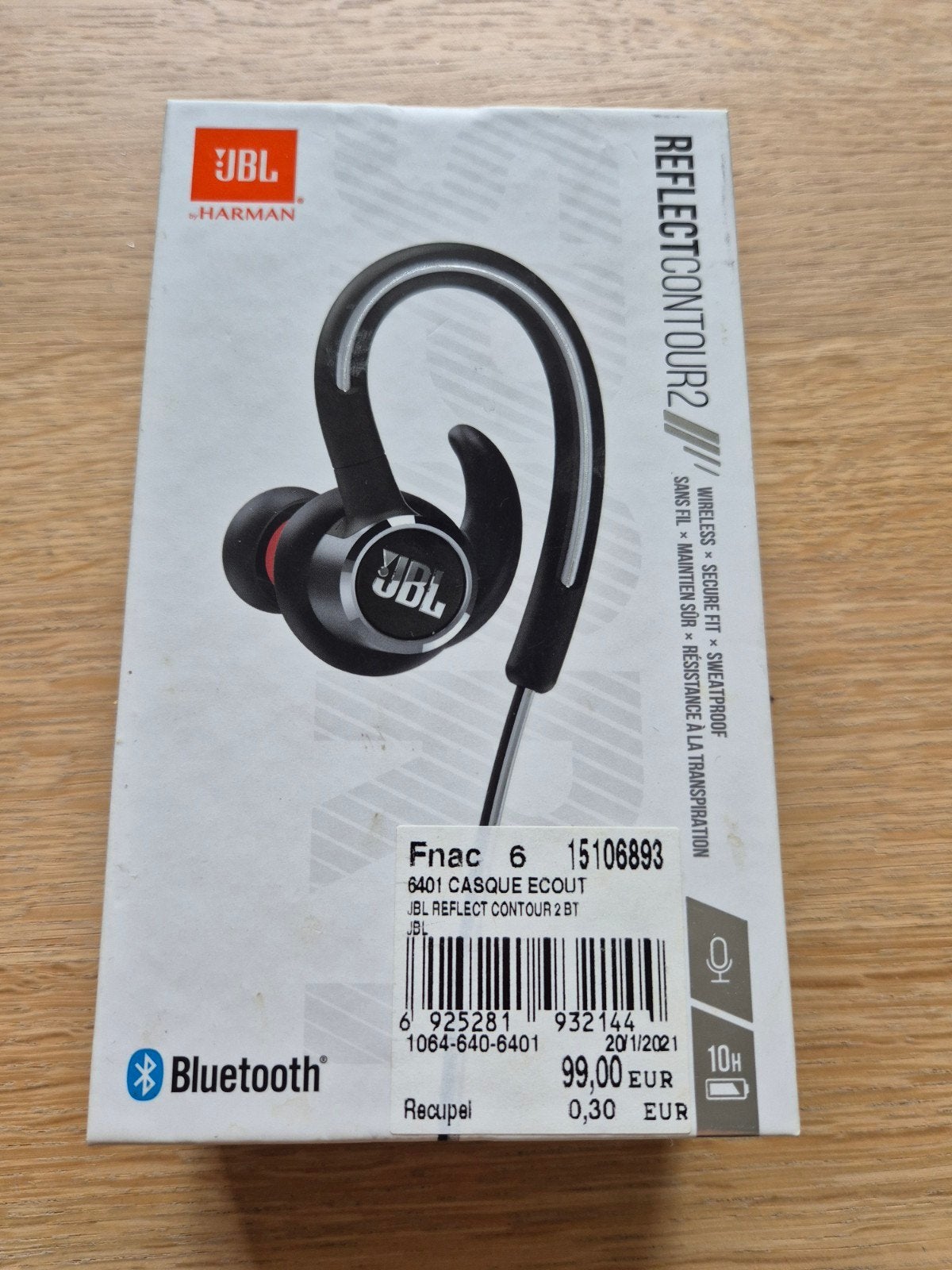 JBL Reflect Contour 2 oortjes, Enlèvement, Noir, JBL, Sans fil