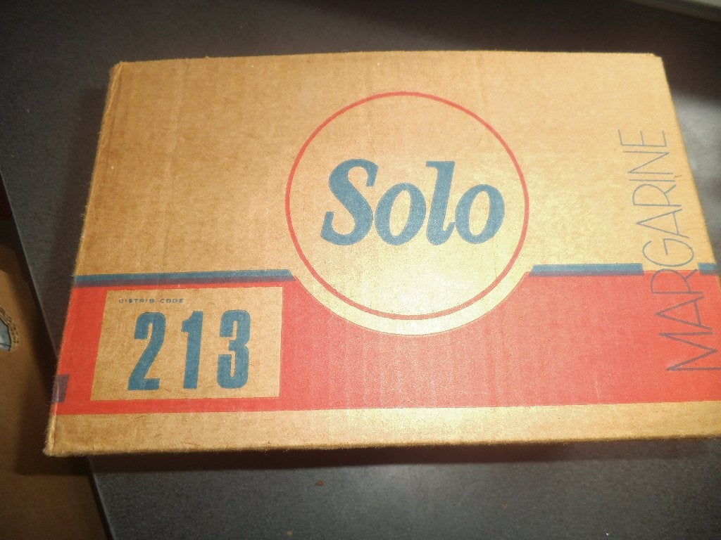 vintage doos Solo, Ophalen of Verzenden, Gebruikt