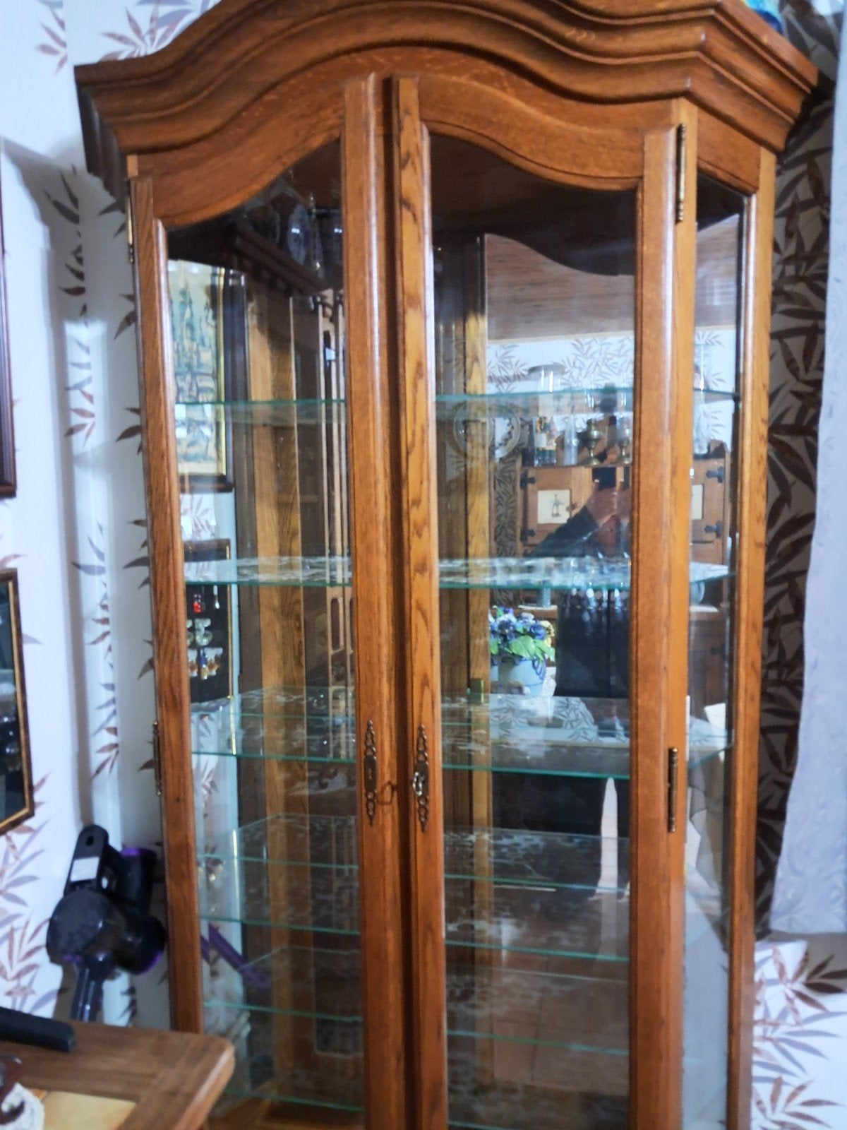 vitrine, 25 à 50 cm, Avec porte(s), Autres essences de bois, Comme neuf